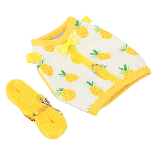 Ensemble harnais et laisse Mini Pets S jaune ananas