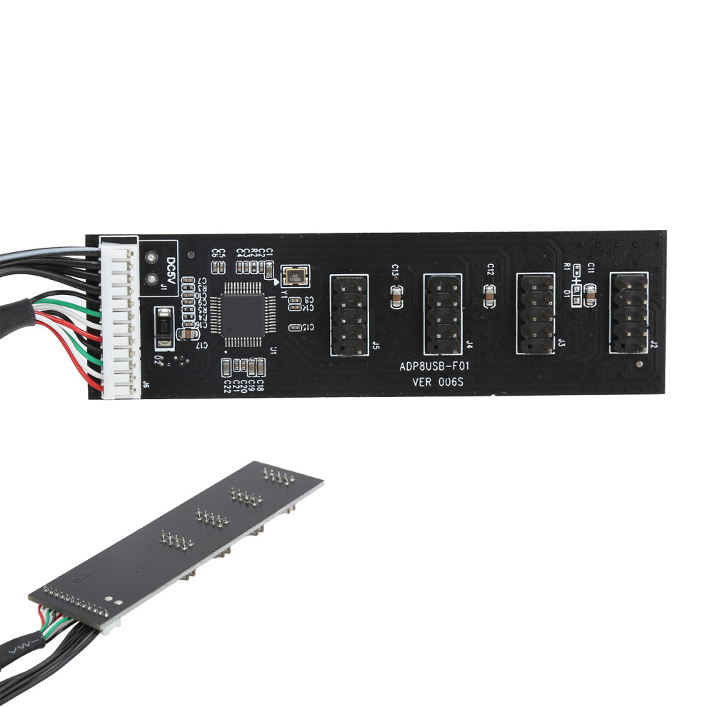 Hub Computer Mainboard Usb2.0 9Pin To 4 Port 9Pin Interface Adapter Card Expansion Hub 6941322657685