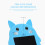 Tablet LCD Cartoon Cat da 9 pollici Blu, batteria da 210 mAh 13