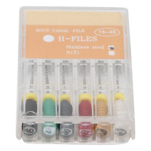Fili endodontici #15~#40, 6 pezzi/confezione, argento