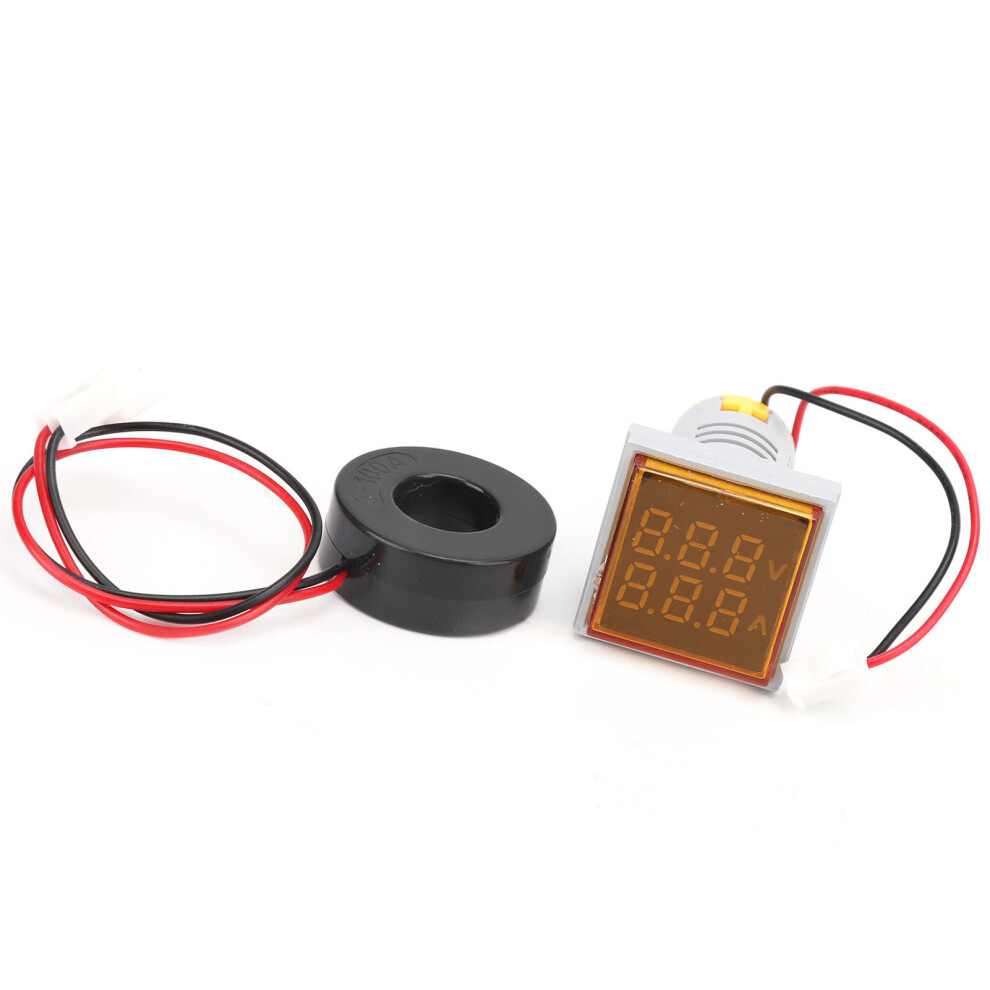 Ad16â22Fva 2In 1 Voltmeter Ammeter Voltage Current Meter Tester Measuring Indicatoryellow 8731322659141