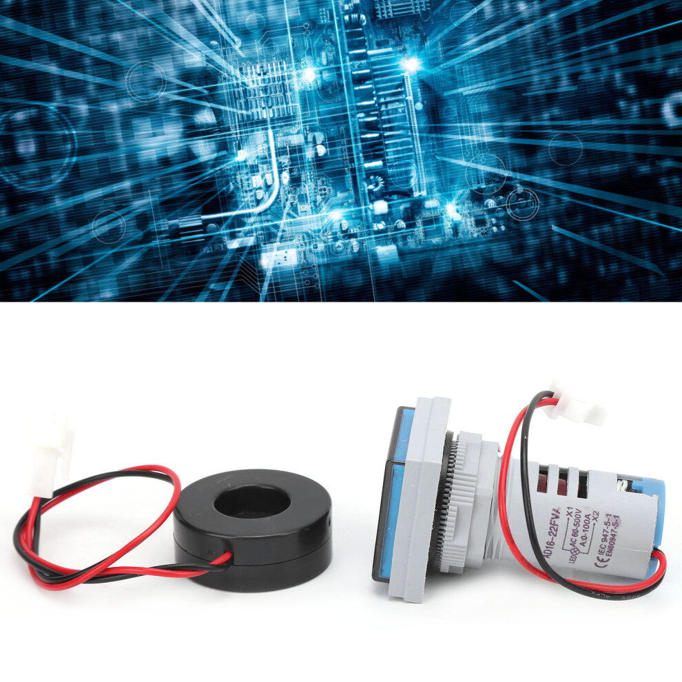 Ad16â22Fva 2In 1 Voltmeter Ammeter Voltage Current Meter Tester Measuring Indicatorblue 8181322659151