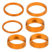 6 pièces d'entretoises de direction en aluminium 28,6 mm / 34 mm couleur or