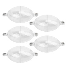 5 pezzi di galleganti da pesca ovali a bolle, bianco opaco, 90 g