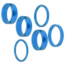 6 pièces d'entretoises de direction en alliage d'aluminium bleu 28,6/34 mm