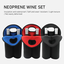 Portabottiglie per 2 bottiglie da 750ml 37x25cm Blu/Rosso/Nero