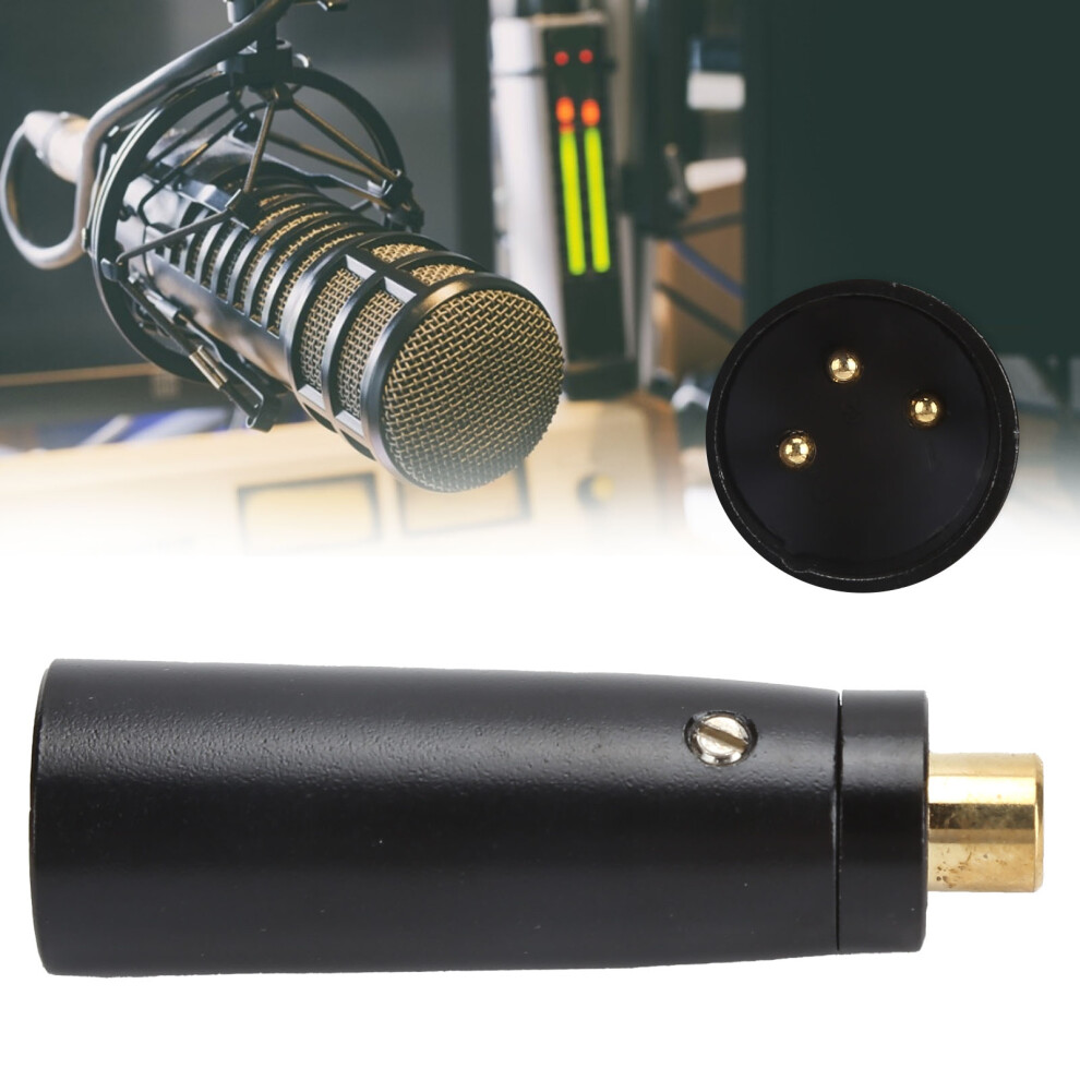 Rca Female To Xlr Male Adapter Plated Audio Connector For Mixer Microphone Gold/Black 9351322660214