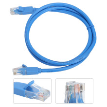 Cavo CAT6 Gigabit RJ45 da 1 m E004 8 conduttori Blu