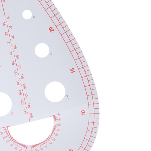 Règle courbe patchwork demi-cercle, plastique 1 pièce 2