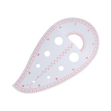 Règle courbe patchwork demi-cercle, plastique 1 pièce