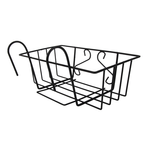 Rectangular Flower Pot Rack Balcony Plant Stand Railing Flower Pot Holder 2