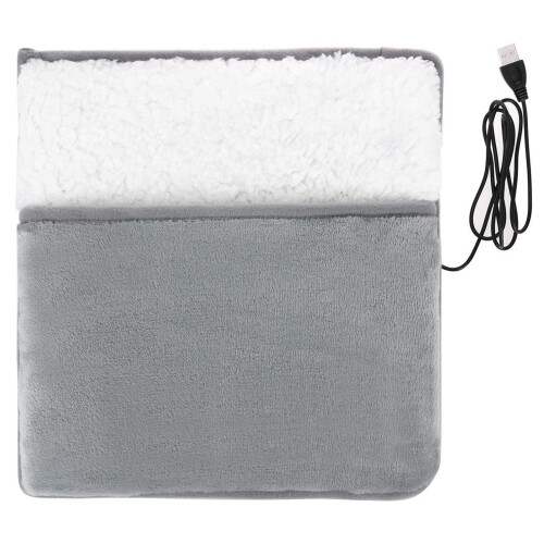 Coussin chauffant pour pieds alimenté par USB, 30x29x3 cm, gris 2
