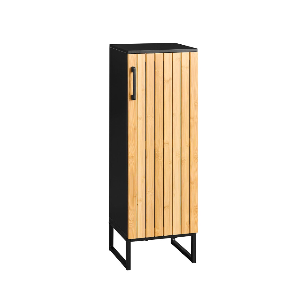 SoBuy Bathroom Cabinet Bamboo Door 30x30x90cm