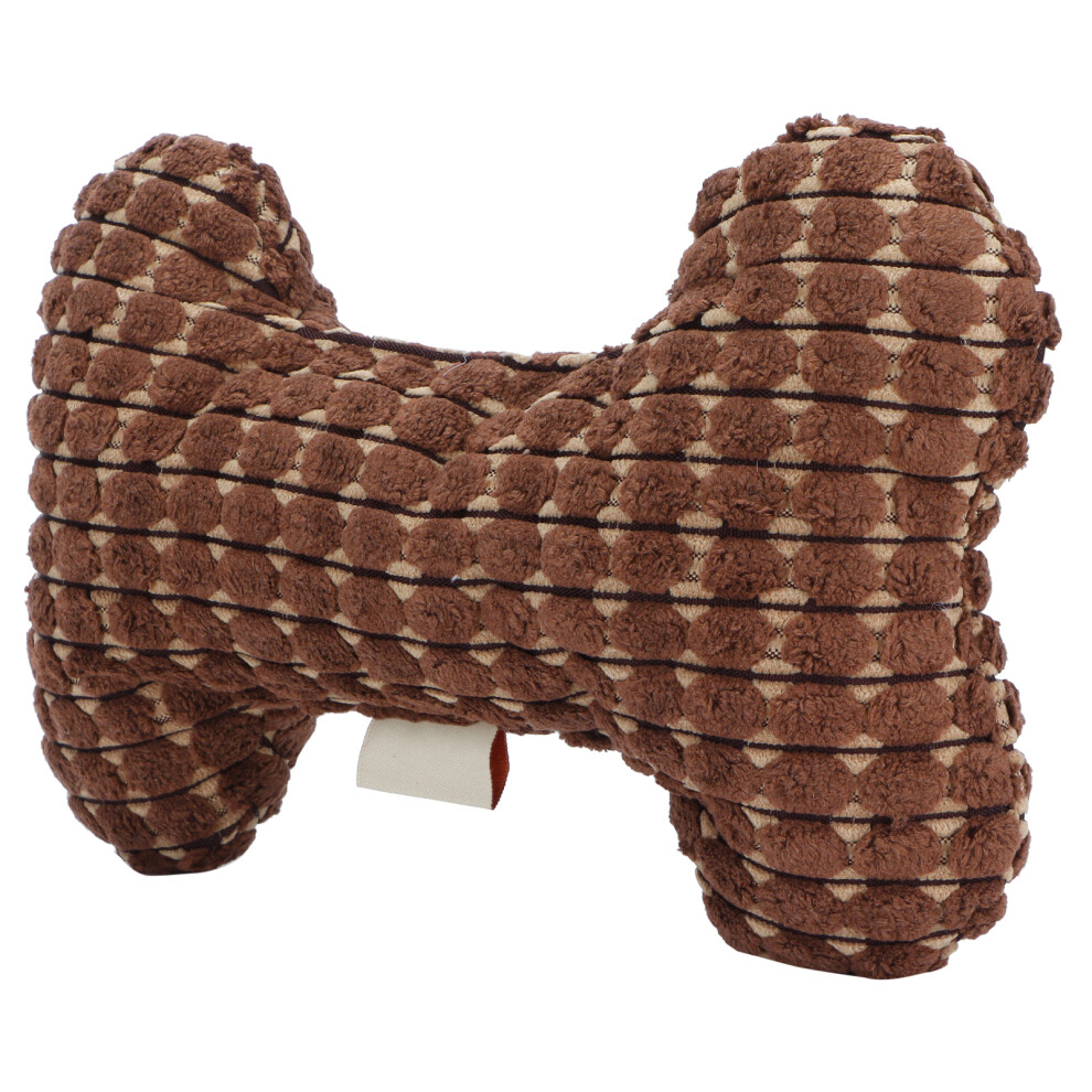 Bone Shape Dog Bite Toy Squeaky Dog Chew Dental Plush Toy for Pets Training Playing