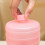 Manubrio in plastica - riempito d'acqua rosa/verde 3