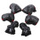 6 pezzi set di protezioni per ginocchia/gomiti/polsi, nero, S/M/L 8
