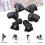 6 pezzi set di protezioni per ginocchia/gomiti/polsi, nero, S/M/L 5