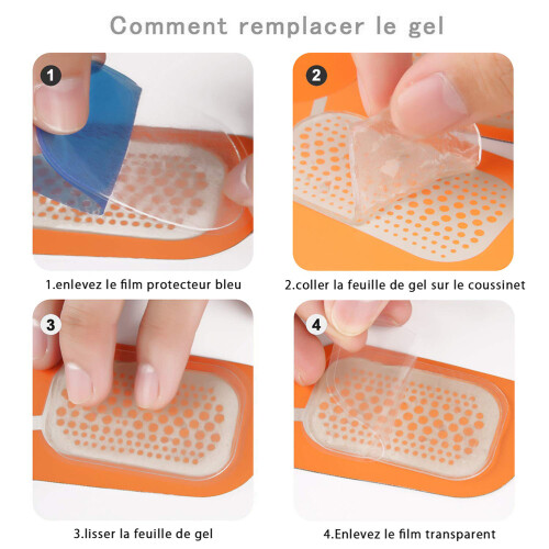30 pezzi EMS Gel Pads 40mm60mm trasparenti addominali EMS 2