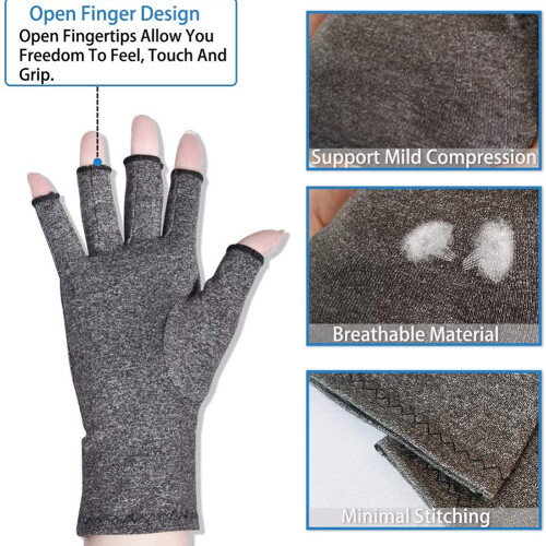 Gants antiarthritiques, Coton+Élasthanne, Taille S 7x19.5cm 2