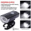Ensemble d’éclairages LED avant/arrière pour vélo noir 300 lm USB 3