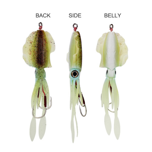 Esca morbida a calamaro con piombo, 15 cm, 60 g, Luminoso, Mare 2