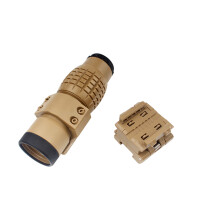 3X Magnifier Scope Sighting Telescope with FTS Flip to Side Mount Fits Holographic and Sight