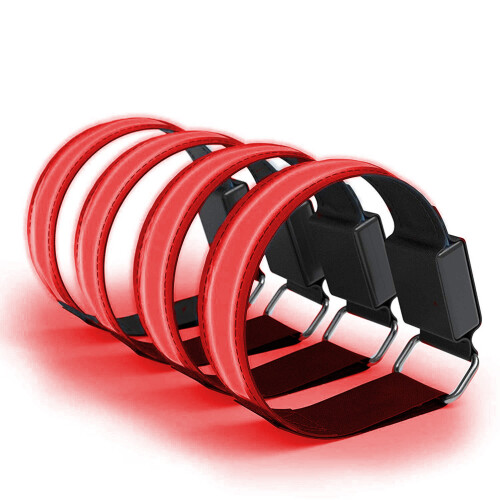 4 pezzi di braccialetti LIR2032 da 322,5 cm LED USB colorati 1