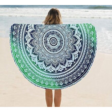 Coperta da spiaggia rotonda in arazzo - 150x150 cm Colorata
