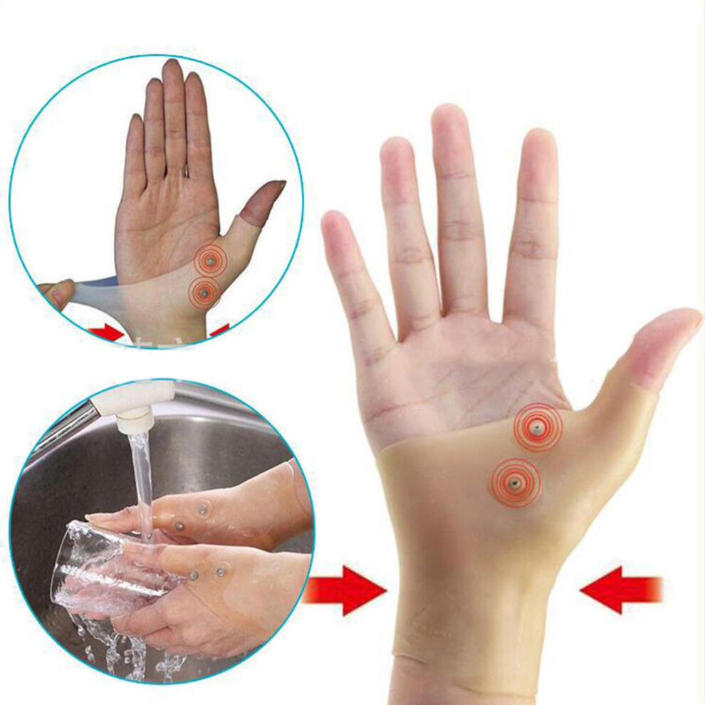 Magnetic Wrist Hand Thumb Support Gloves Gel Arthritis Pressure Corrector Massage Gloves