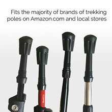 6 pezzi di puntali in gomma per bastoncini da trekking, Ø interno 11 mm, 33 mm