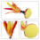 Volant de main en néoprène pour Indiaca 24x8cm multicolore 3