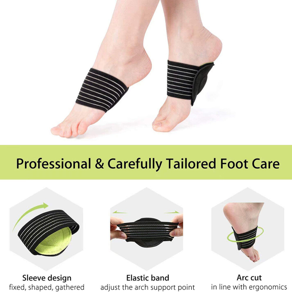 1 Pairs Fasciitis Arch Support Brace Fasciitis Cushioned Support Sleeves for Plantar Fasciitis Fallen Arches Achy Feet Problems