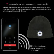 Bluetooth 5.0 LED Beanie Hat with LED Light Built In Stereo Speakers and Mic Warm Hat for Sports and Outdoors