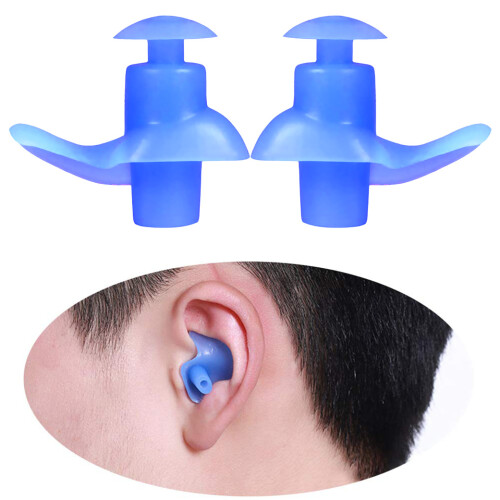 Tappi per orecchie da nuoto in silicone 1 paio a spirale impermeabili 1