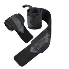 Sangles de levage avec protège-poignet, taille unique, noir