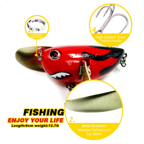 Psycho Wobbler Mini leurre de surface crankbait - multicolore 2