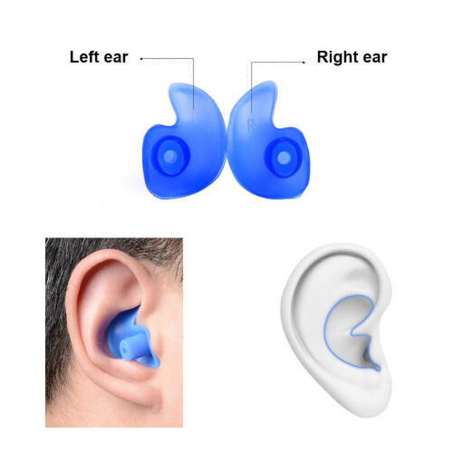 1 paio di tappi per orecchie impermeabili in silicone per nuotare 2