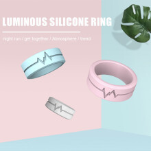 Anello luminoso in silicone 3 g Taglia 10 20 mm Blu Rosa Grigio