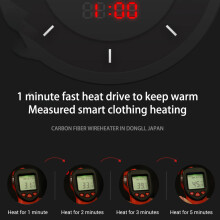 Veste chauffante noire Ă 8 zones USB 5V taille unique