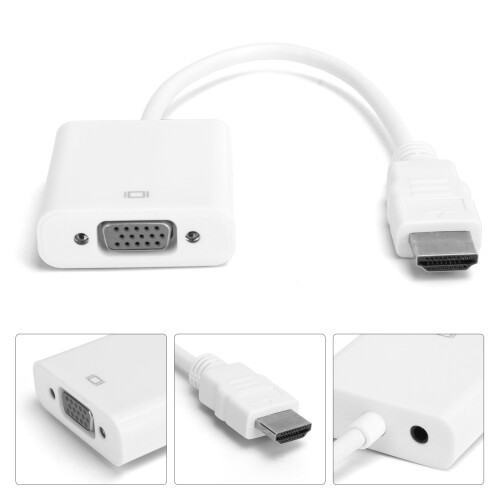 Interfaccia multimediale HD a VGA+3,5 mm 0,2 m Bianco