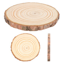 5# Fette naturali di legno di pino 11-12 cm rotonde