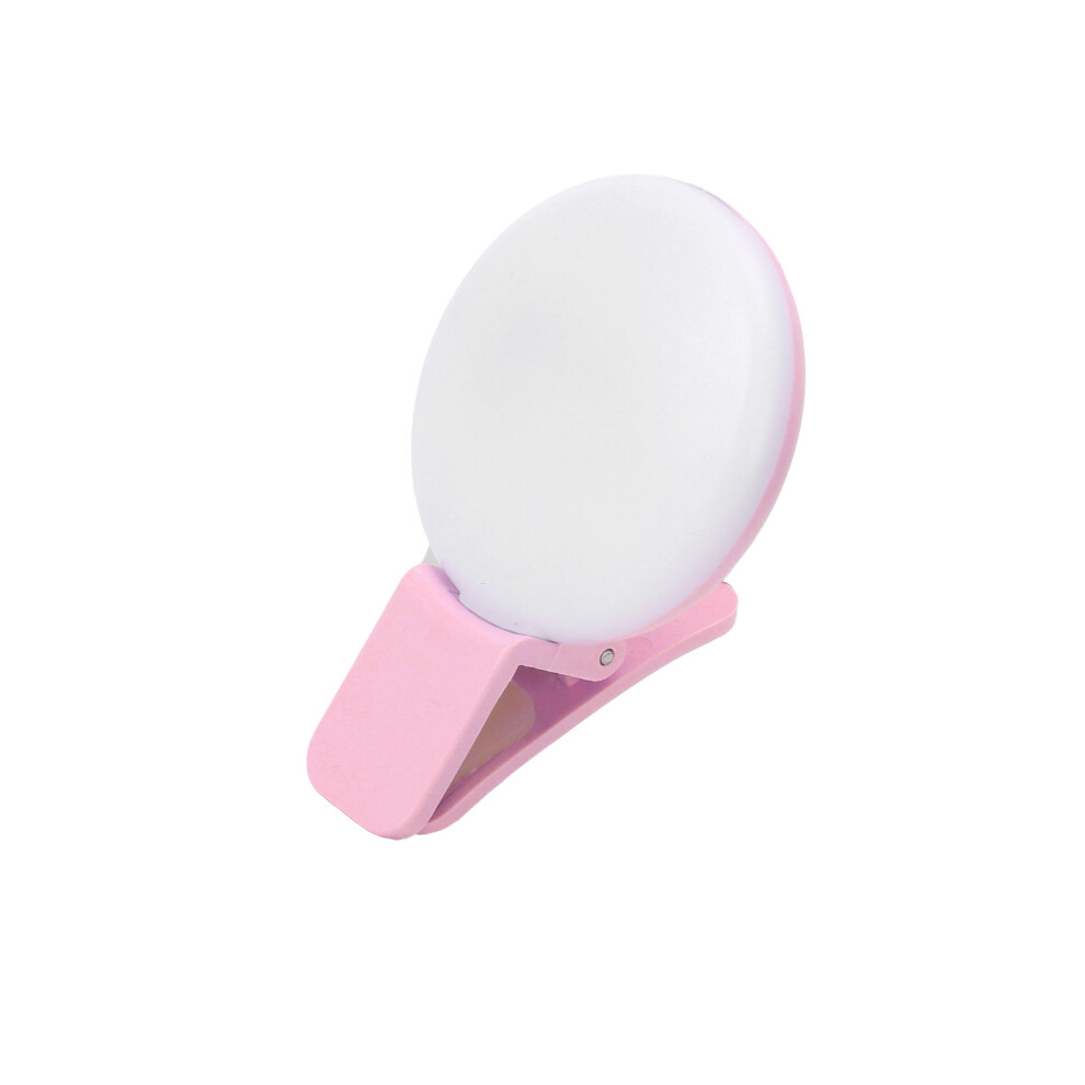 Mini Phone Clipon Fill Usb Rechargeable Selfie Ring For Livestreaming( ) Light/Pink