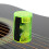 Finger Sand Ring ABS 3,7  2,5 cm vert fluorescent 11