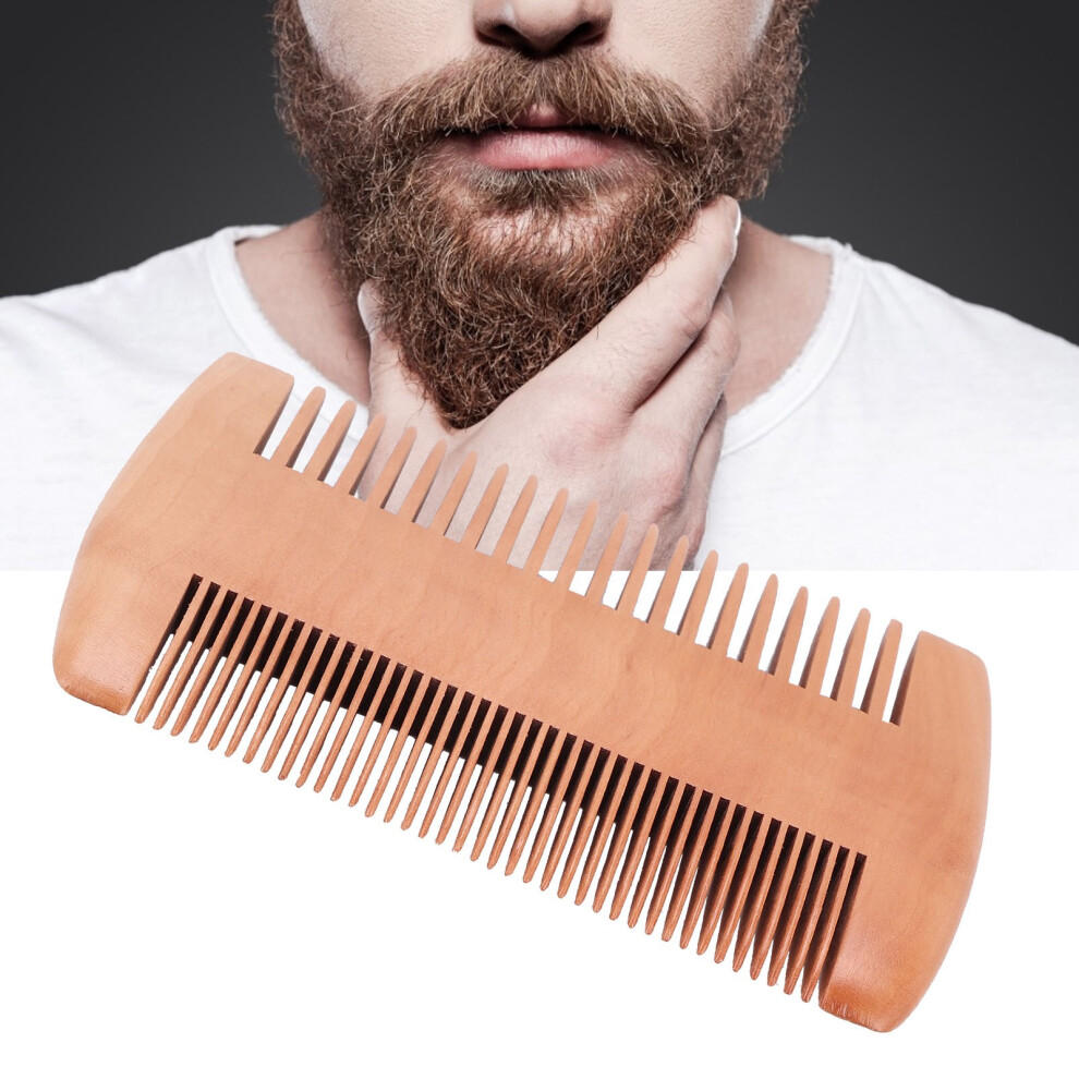 Unisex Wooden Beard Comb Mustache Comb Beard Care Grooming Double Sided Antistatic Comb