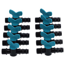 50PCS 25x1/2in Male Thread Irrigation Shut Off Switch Valve Barbed Ball Valve for Garden Supplies