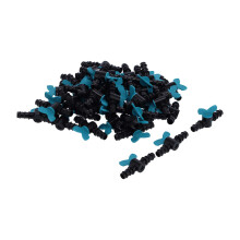 50Pcs Irrigation Switch Valve Garden Plastic Barbed Valve for 16mm Diameter Hose 10x5.5x2.5cm