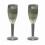 2 pezzi di bicchieri da champagne in miniatura per casa delle bambole - plastica 2