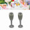 2 pezzi di bicchieri da champagne in miniatura per casa delle bambole - plastica 1