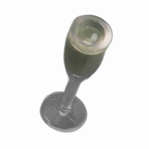 2 pezzi di bicchieri da champagne in miniatura per casa delle bambole - plastica 2