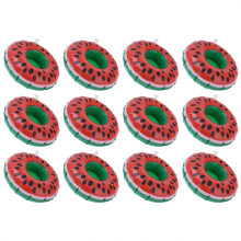 Sous-verre gonflable en forme de pastèque 12 pièces porte-gobelets 7,0 oz